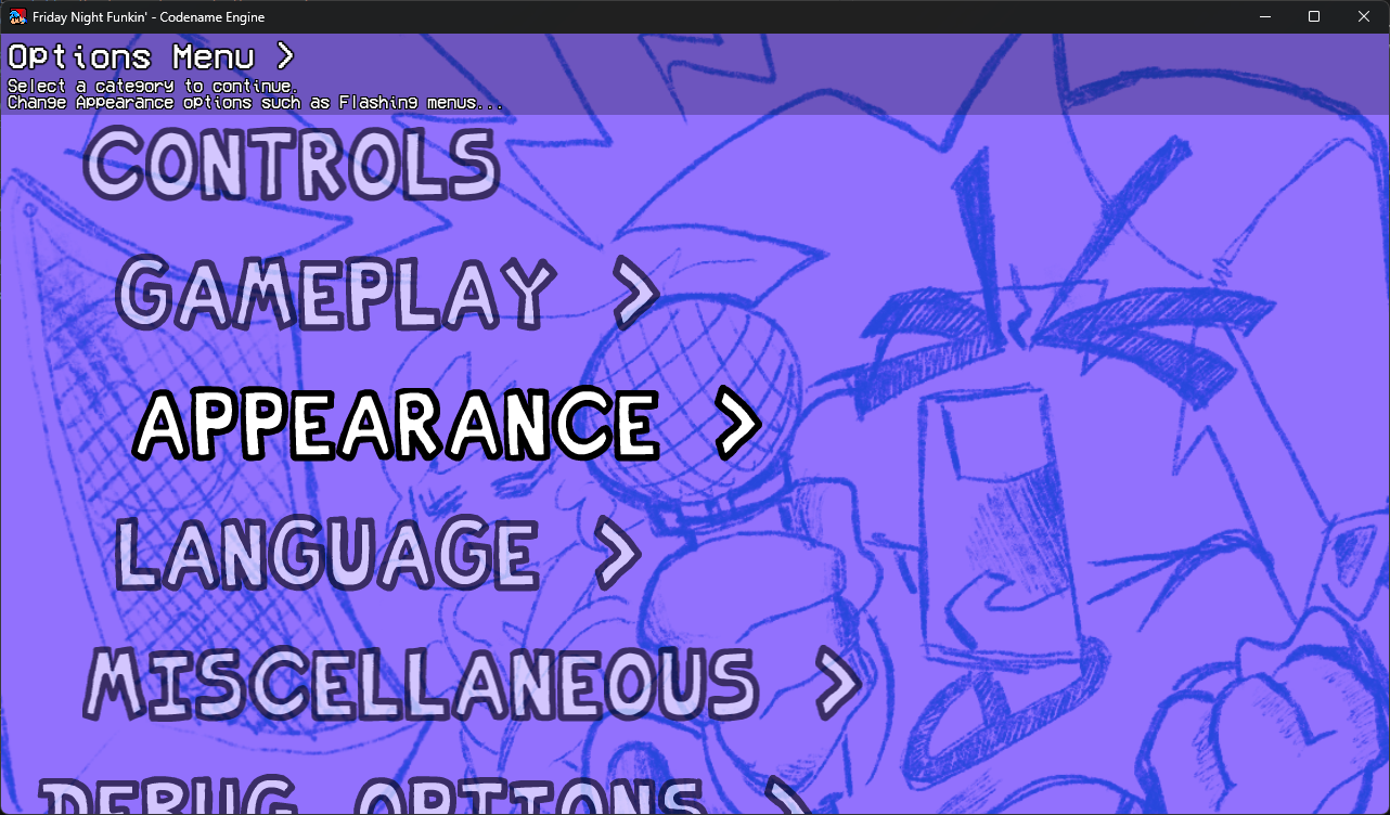 Options Menu